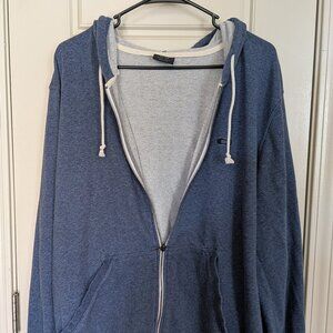 OAKLEY Men's Full Zip Hoodie - Heavy Cotton Blend - Blue Heather - Size XL